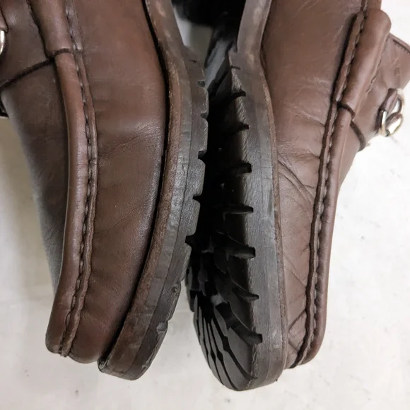 Gucci Horsebit Loafers Brown Leather Men 8 D Rubber - Picture 11 of 16